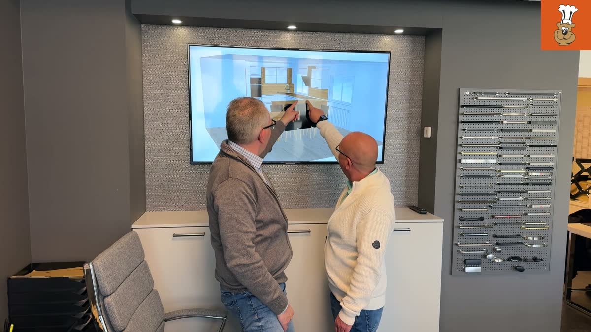 3D-Planung einer Küche am Bildschirm im Küchenstudio Der KüchenBär in Angermünde
